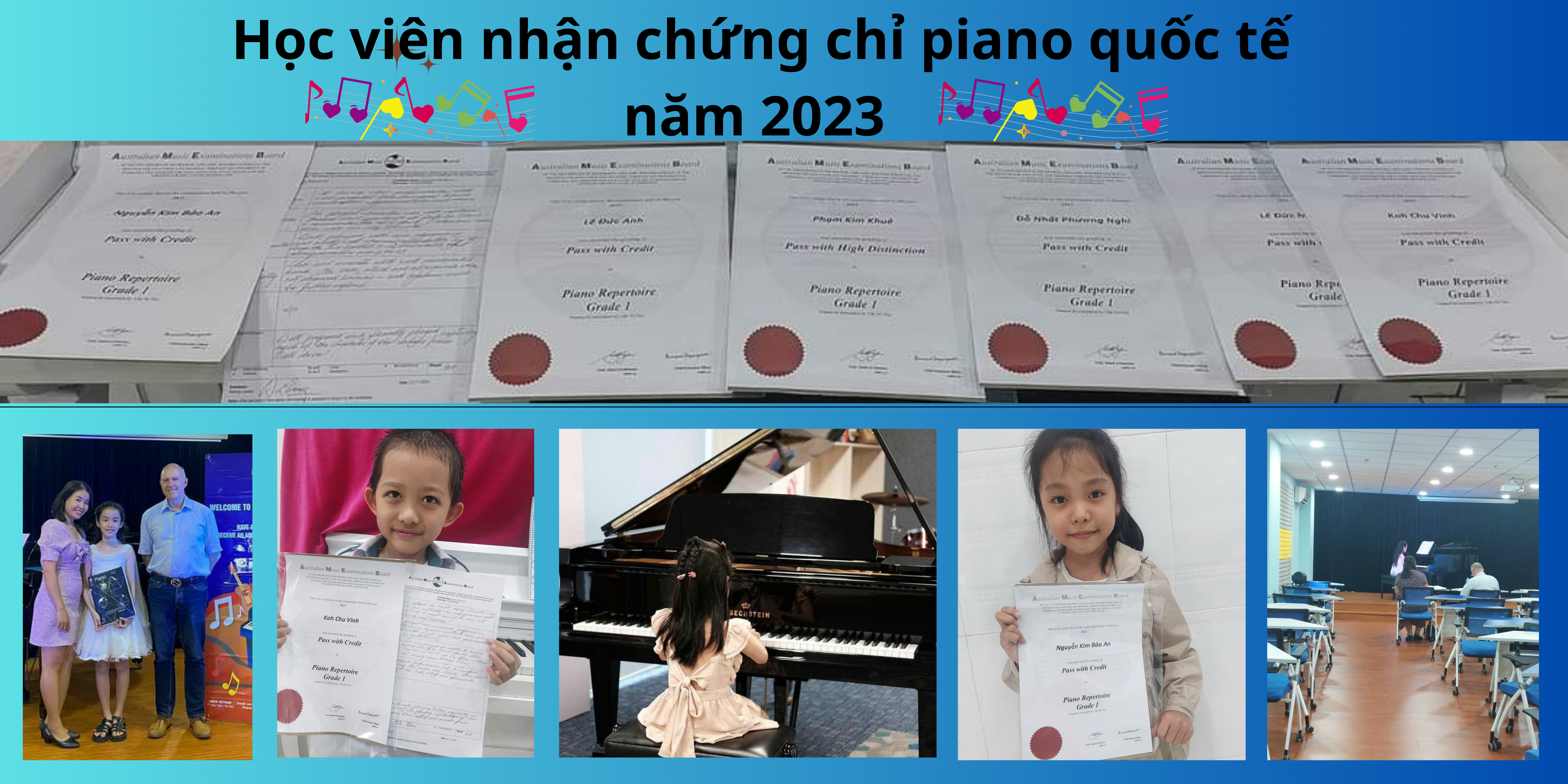 chứng chỉ piano quốc tế năm 2023 
