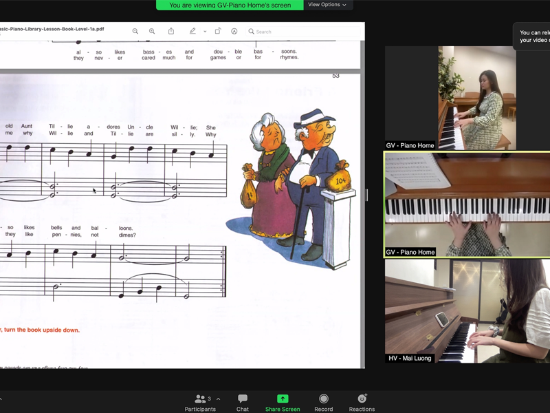 Trung tâm dạy piano online (dạy piano trực tuyến) uy tín