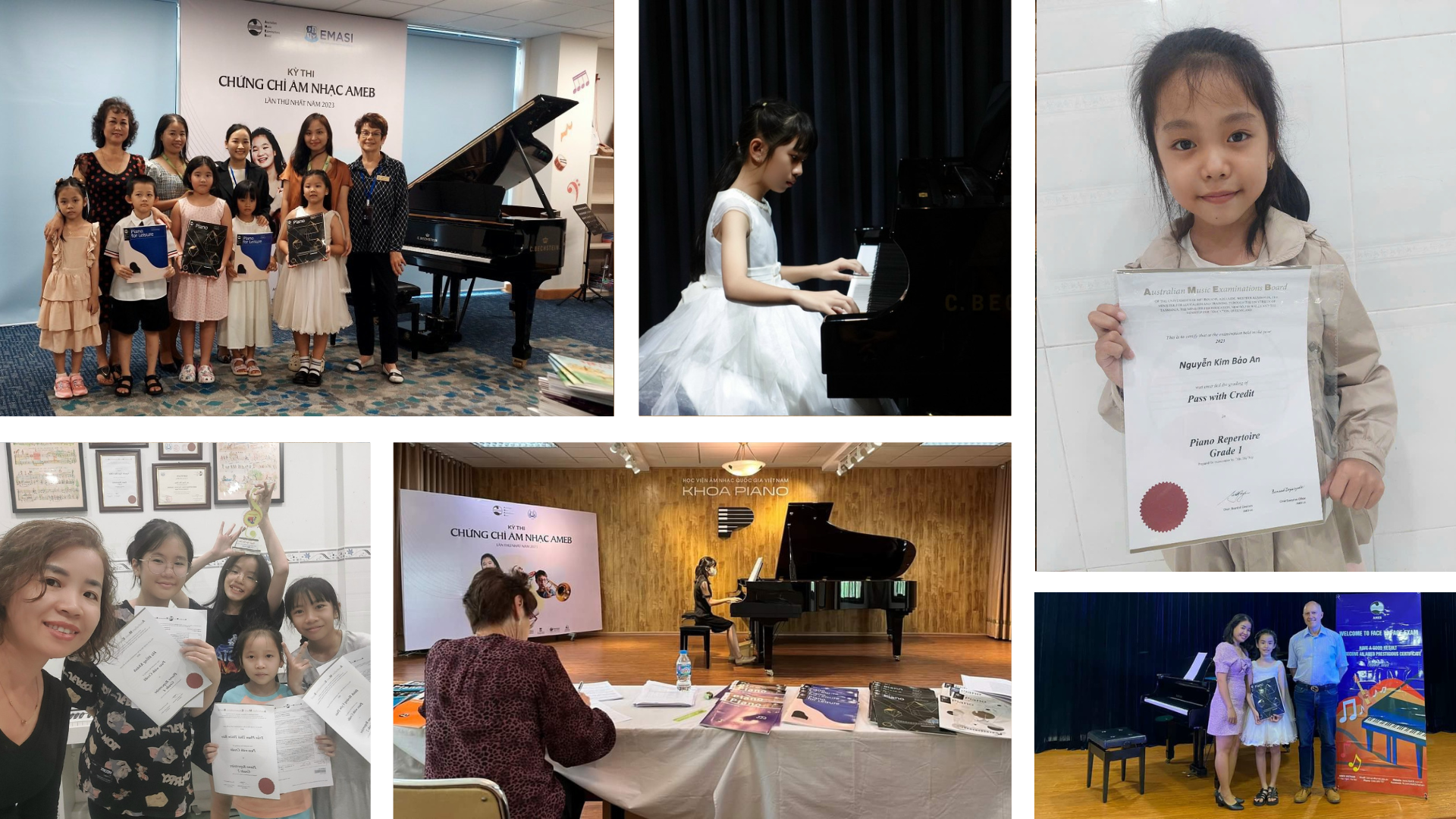 Learn Piano Online with Vietnamese Teachers – Lớp Piano Online cho Người Việt Ở Nước Ngoài Piano Elise students receiving AMEB international piano certificates